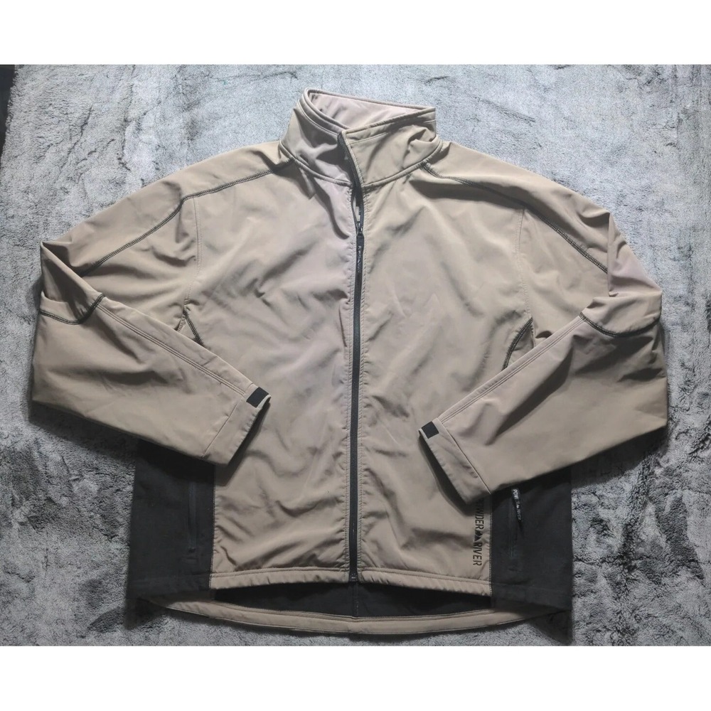 Powder River Outfitters Full Zip Men's Jacket Size XXL Brown/Black